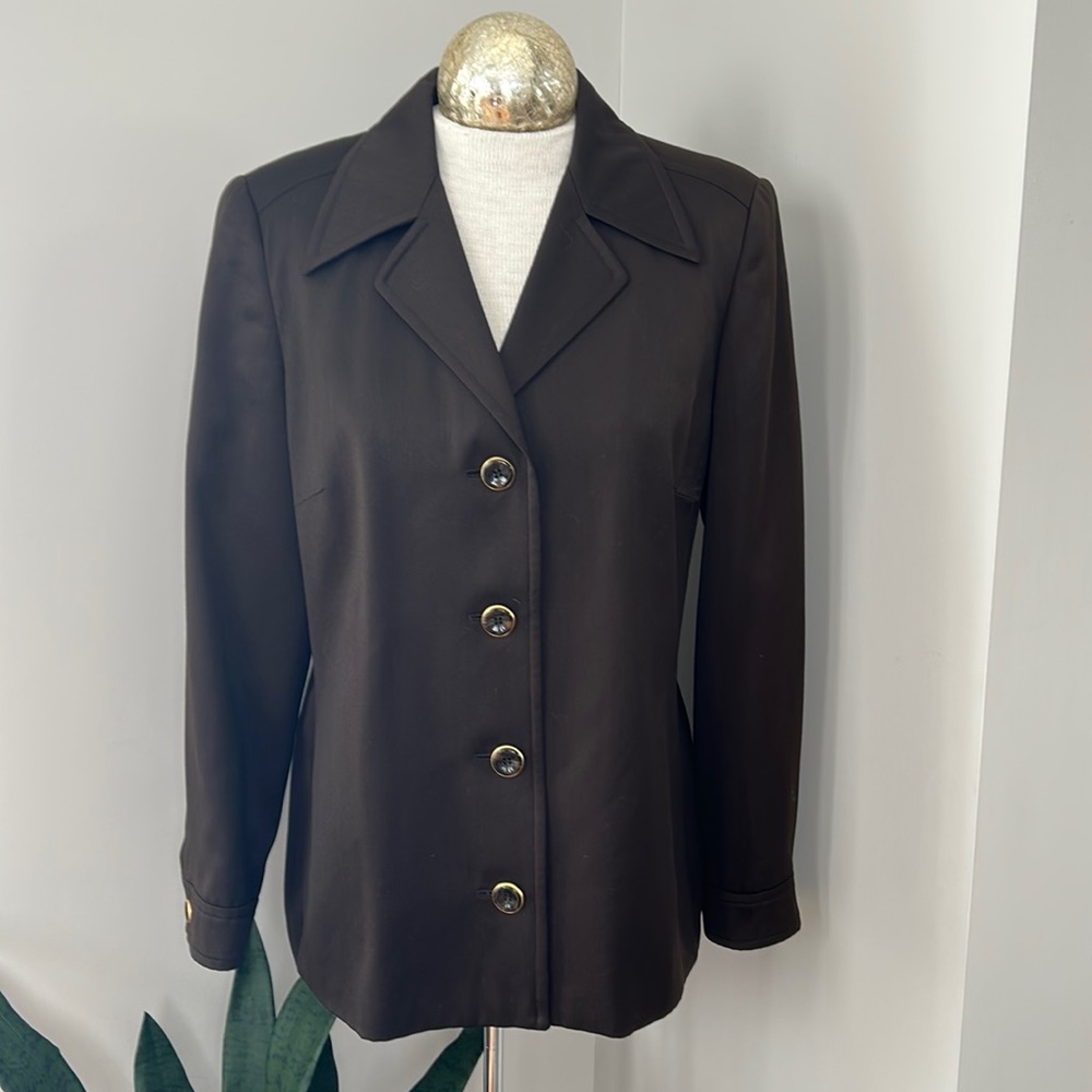 Escada by Margaretha Ley Jacket-Size 10/EU 40-Brown- Pristine Condition!